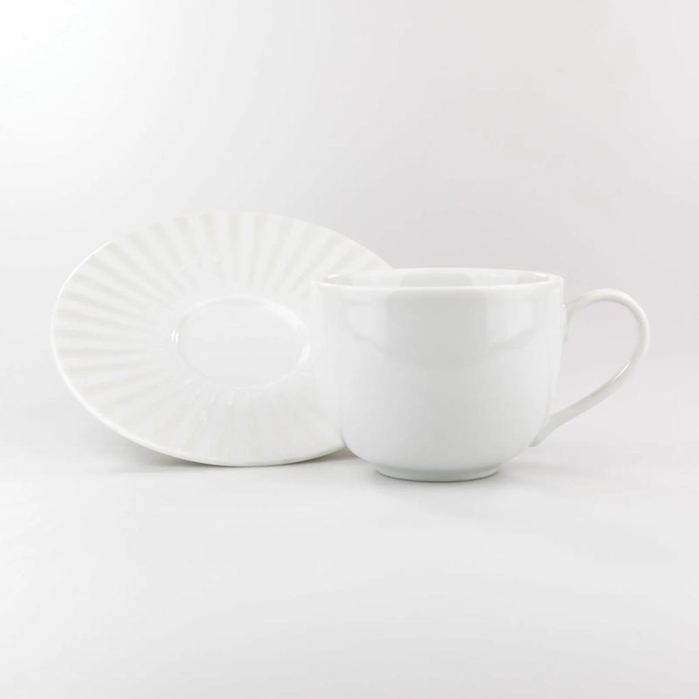 Xícara Chá com Pires 200 ml Porcelana Schmidt - Dec. Sol