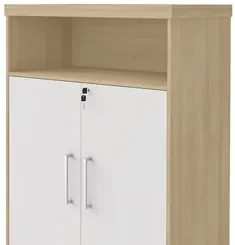 Conjunto Escritório Home Office 3 Peças Mesa em U Corp A06 Carvalho/Br
