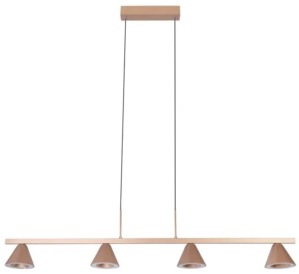 Pendente Led Metal Aluminio 38W 3000K Flora - CHAMPAGNE