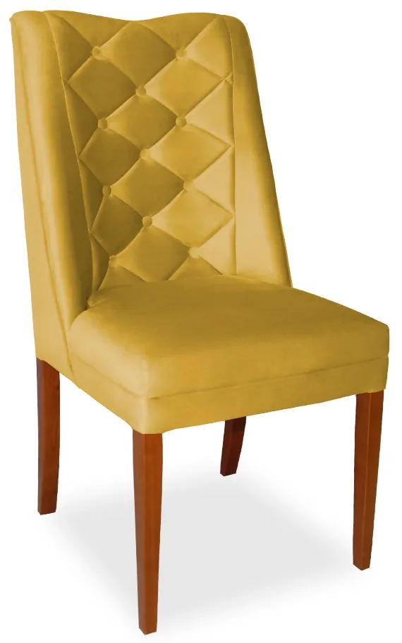 Kit 4 Cadeiras de Jantar Micheli Suede Amarelo