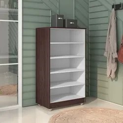 Armário Multiuso Organizador Rosana 2 Portas Castanho/Avelã - AJL Móve
