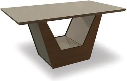 Mesa para Sala de Jantar 160cm Verbena Walnut/Bronze - Kappesberg