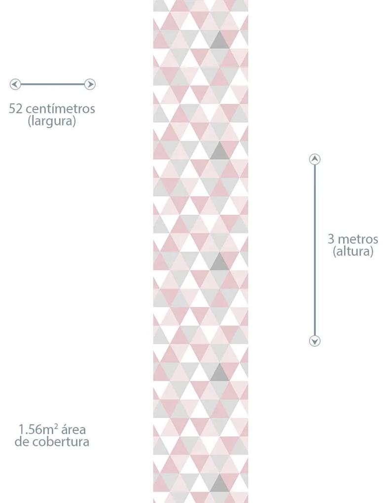 Papel de Parede Triângulo Rose 0.52m x 3.00m