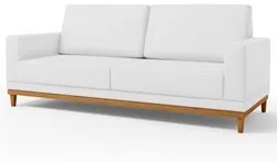 Sofá Living 160cm 2 Lugares Kayrós Sintético D05 Branco - Mpozenato