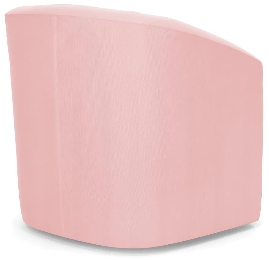 Poltrona Decorativa Base Giratória Stella Max Suede D03 - D'Rossi - Rosa Bebê