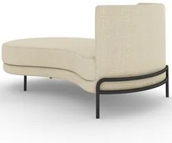 Chaise Longue Divã 164cm Braço Direito Logus D06 Linho Creme - Mpozena