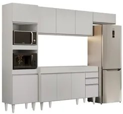 Armário de Cozinha Modulada 4 Peças CP10 Balcão Branco - Lumil