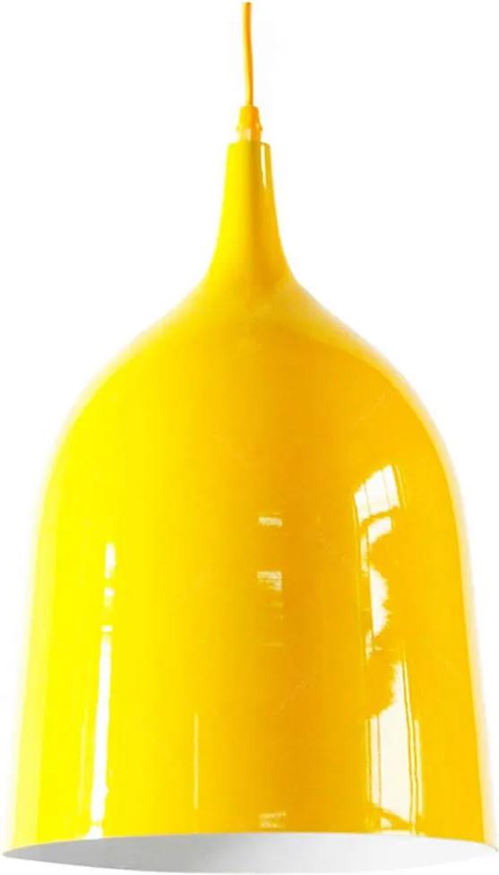 Luminária Bottle Neck Amarelo em Metal - Urban - 45x27 cm