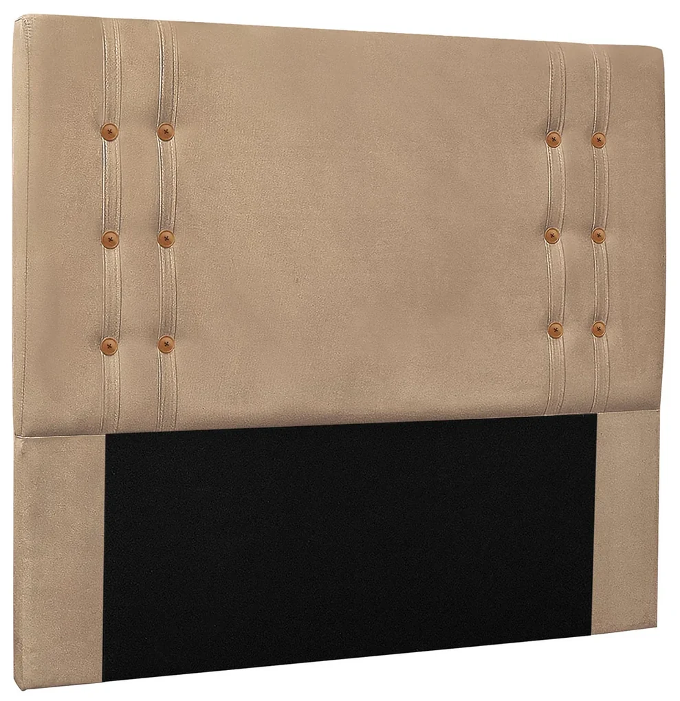Cabeceira Estofada Santorini 140cm Casal Suede - ADJ Decor