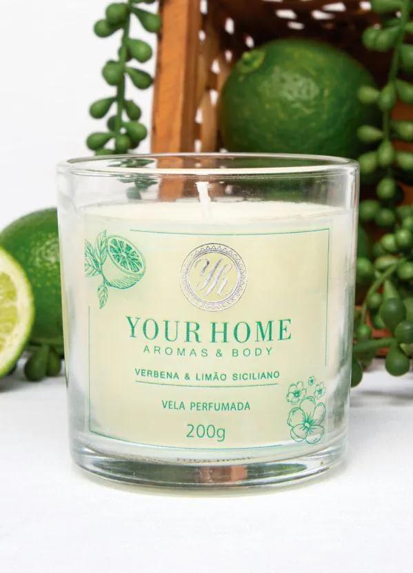 Vela Perfumada Your Home Verbena e Limão Siciliano