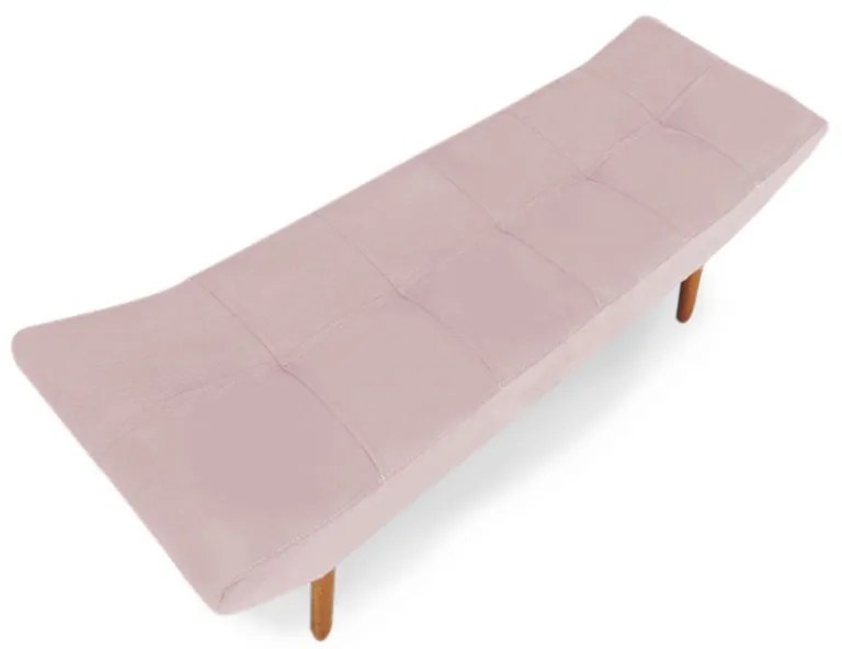 Cabeceira com Calçadeira Queen 160cm Maya Suede Rosa Bebê - Sheep Estofados - Rosa