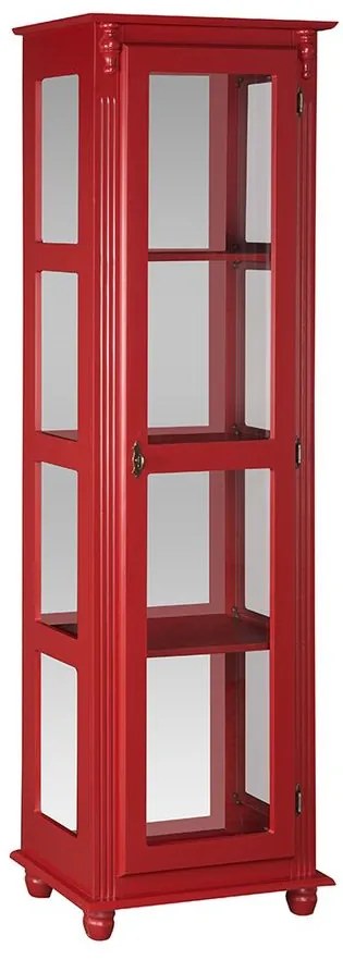 Cristaleira com Lateral de Vidro e Espelho - Wood Prime MY 907422