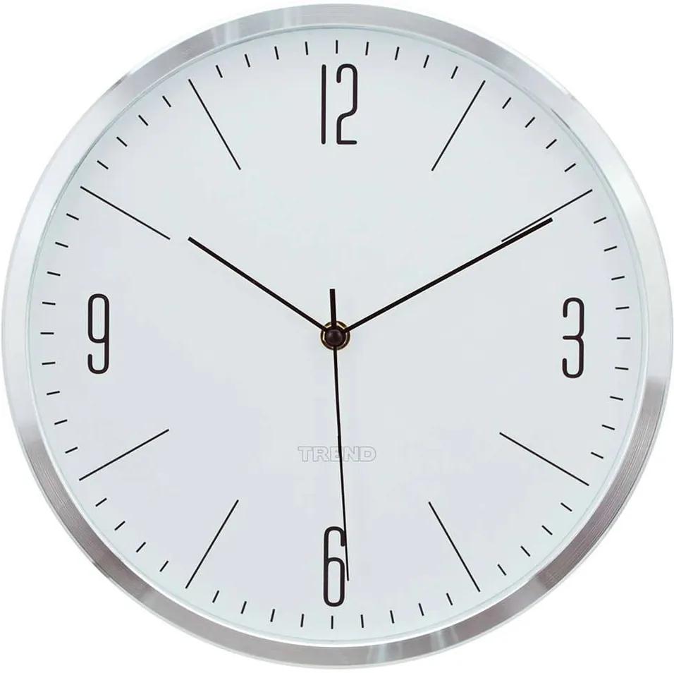 Relógio de Parede Classical Numbers Prata e Branco em Alumínio - Urban