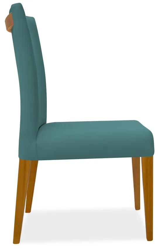 Kit 4 Cadeiras de Jantar Milan Veludo Azul Tiffany