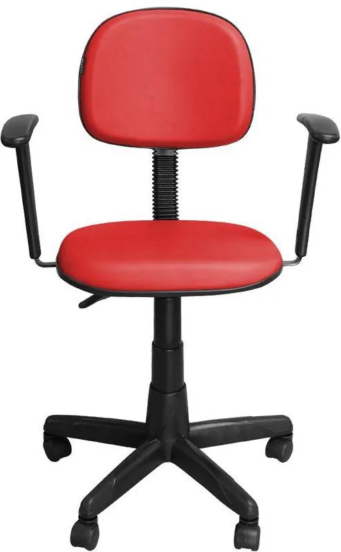 Cadeira para Escritório CS-03 Couro Vermelho - Pethiflex