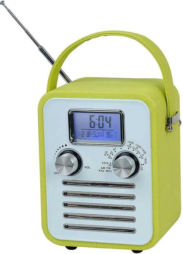 Rádio AM/FM Granpa Verde com Relógio Digital e Speacker - Urban