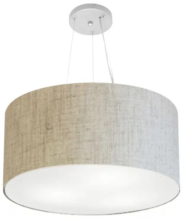 Lustre Pendente Cilíndrico Vivare Md-4192 Cúpula em Tecido 55x30cm - Bivolt