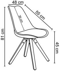Kit 2 Cadeiras de Jantar Design Saarinen Wood Base Madeira Lívia R02 N