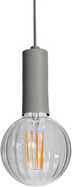 Pendente Cinza com Lâmpada Decorativa Filamento LED Moranga G100 SL2870 Toplux