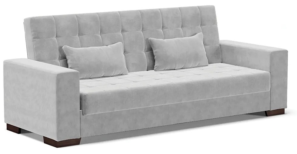 Sofá Cama Casal 3 Lugares 210cm Lisboa Suede  D03 - D'Rossi - Cinza