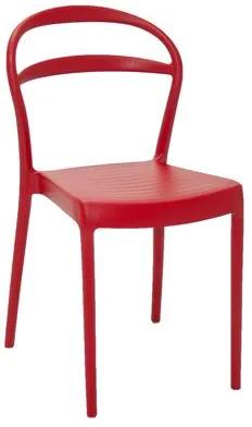 Cadeira Tramontina Sissi Encosto Vazado em Polipropileno e Fibra de Vidro Vermelho