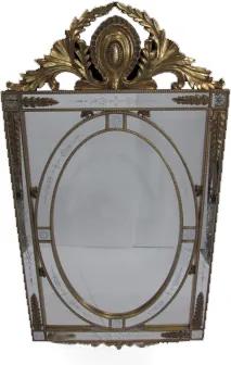 Espelho Clássico Vitoriano Folheado à Ouro  166 cm x 91 cm