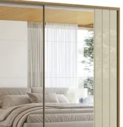 Guarda Roupa Casal 278cm 2 Portas 8 Espelhos Mya Opala/Cumaru Z10 - Mp