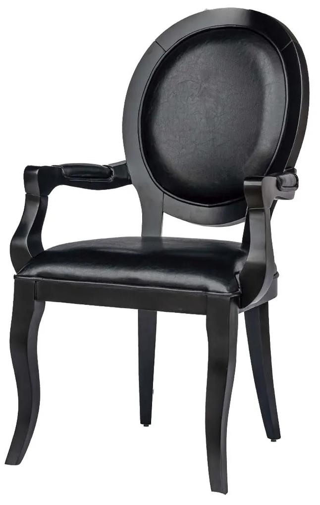 Cadeira Delicate com Braço - Preto  Kleiner