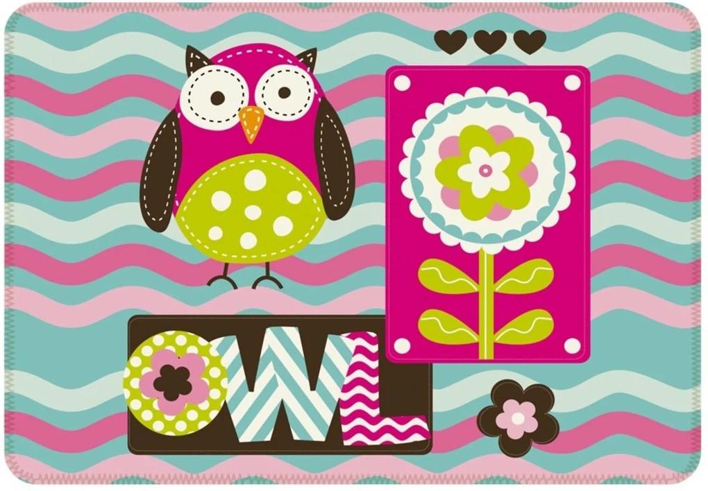 Tapete Love Decor de Atividades Infantil Coruja Owl Único