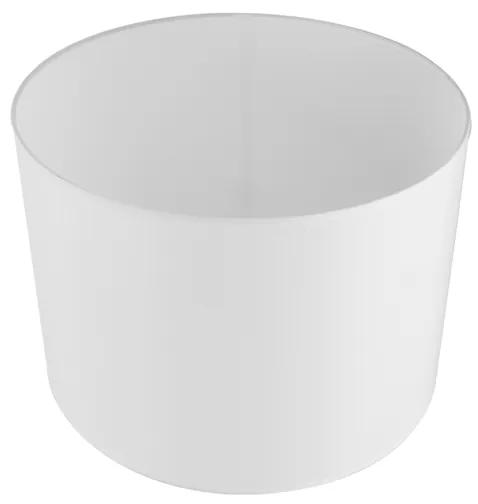 Cupula Cilindrica Para Abajur Tecido Branca 40cm