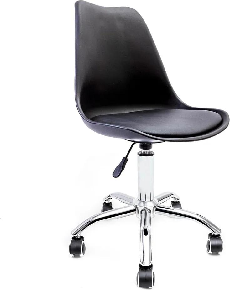Cadeira de Escritório Saarinen Giratória – Prata e Preta