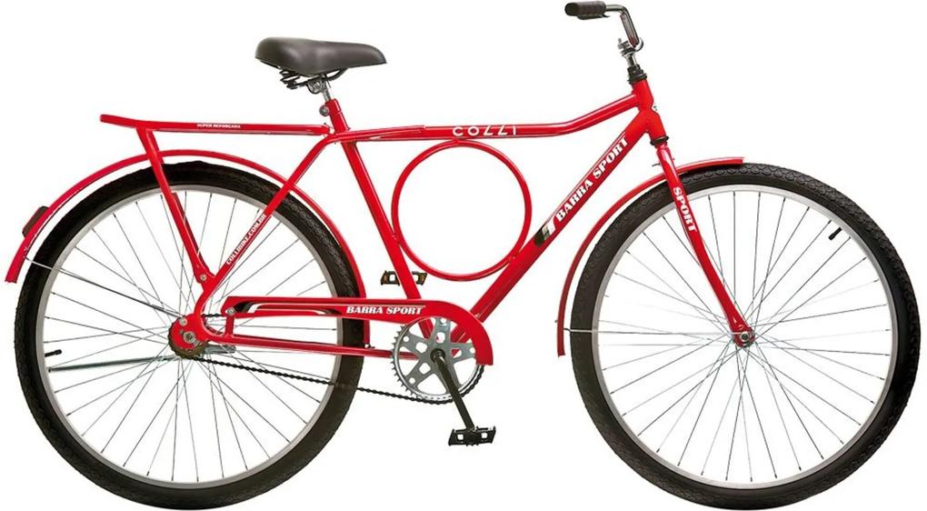 Bicicleta Aro 26 Freio Contra Pedal Barra Sport Quadro 21 Aço Vermelho - Colli Bike