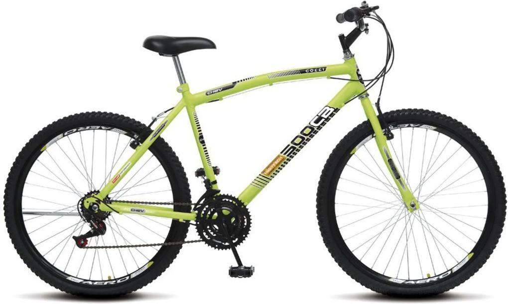 Bicicleta Colli Bikes Aro 26 CB 500 Chev Amarelo Neon