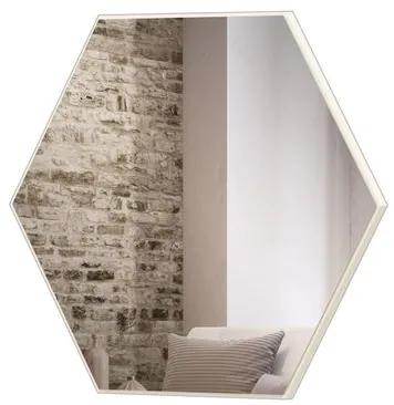 Espelho Hexagono Logus Grande cor Off White Brilho 69 cm (LARG) - 56528 Sun House