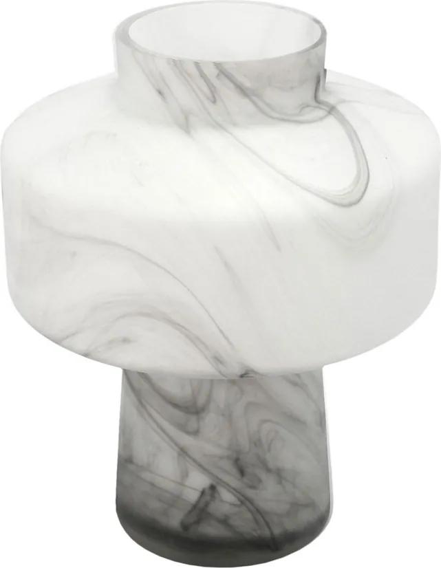 Vaso Decorativo em Vidro Branco - 24x30cm