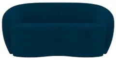 Sofá 2 Lugares Living Orgânico Sala de Estar 160cm Garbin Z08 Veludo A