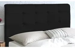 Cabeceira Cama Box Casal Queen 160cm Luna I02 Suede Preto - Mpozenato