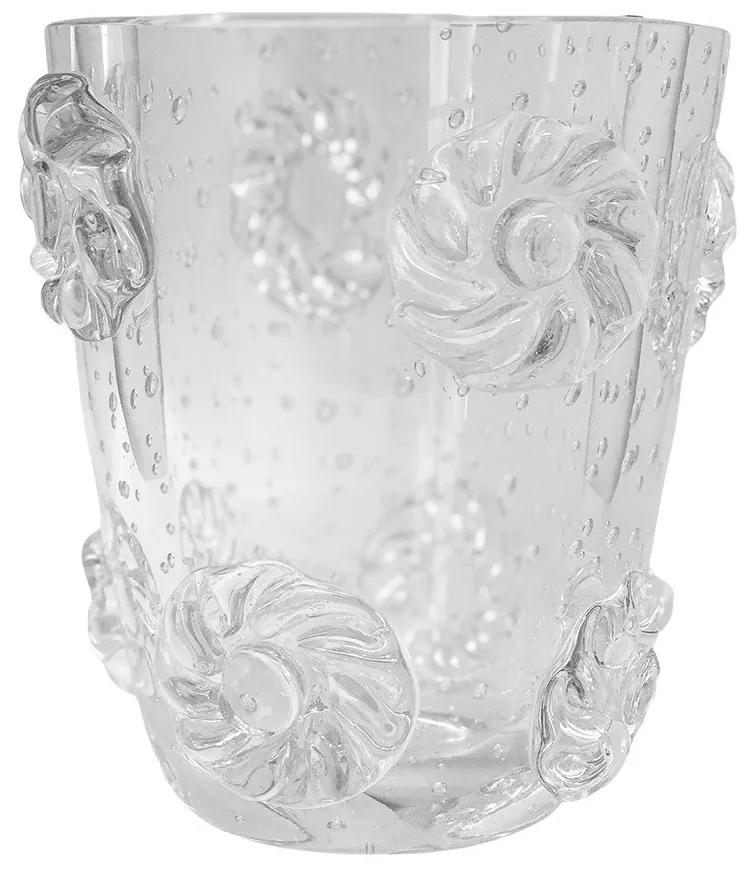 Vaso em Murano Sweet Flowers P  Cristal Transparente