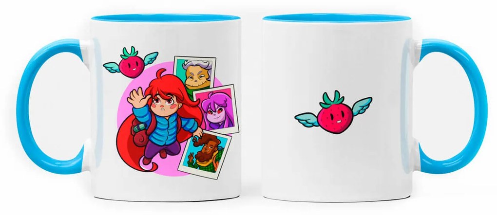 Caneca Jogo Celeste com Alça e Interior Azul