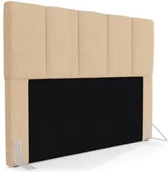 Cabeceira Cama Box Casal 140cm Pérola W01 Linho Bege Escuro - Mpozenat