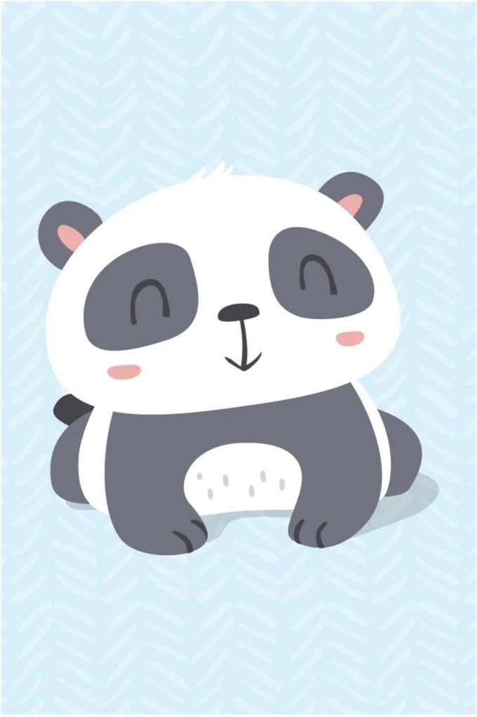 Placa Decorativa Animais Panda Deitado 30x40cm
