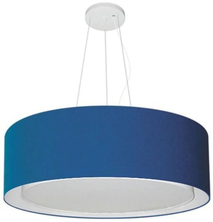 Lustre Pendente Cilíndrico Duplo Vivare Md-4126 Cúpula em Tecido 80x30cm - Bivolt