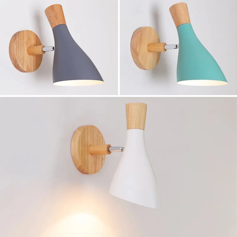 Arandela Luminária de parede phyvali nórdica, iluminação criativa macaron sólido para quarto e sala de estar, e27, led modren - A - Branco frio