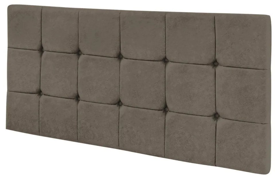 Cabeceira Painel Sleep para Cama Box Solteiro 90 cm Suede Marrom Rato - D'Rossi