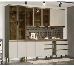 Armário de Cozinha Modulada 271cm 9 Peças Perfect H02 Duna/Cristal - M