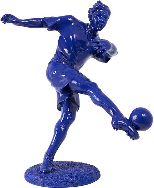Estátua de Jogador de Futebol Azul