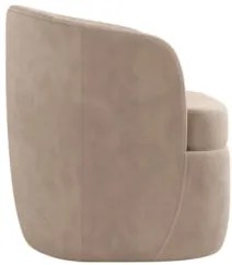 Kit 2 Poltronas Giratória Decorativa para Sala Dandara Z08 Veludo Bege