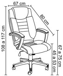 Cadeira de Escritório Presidente Giratória Sistema Relax Cátia R02 Sin