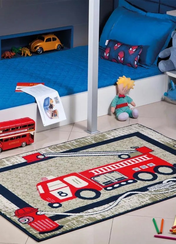 Tapete Infantil Bombeiro 50x80 cm