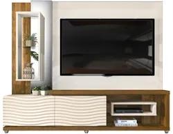Estante Home Theather TV até 65 Pol. LED Gavetas Ondas 3D Onduras Crem